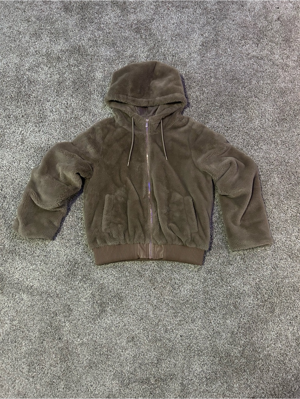 Ci Sono Brown Hooded Puffer Jacket